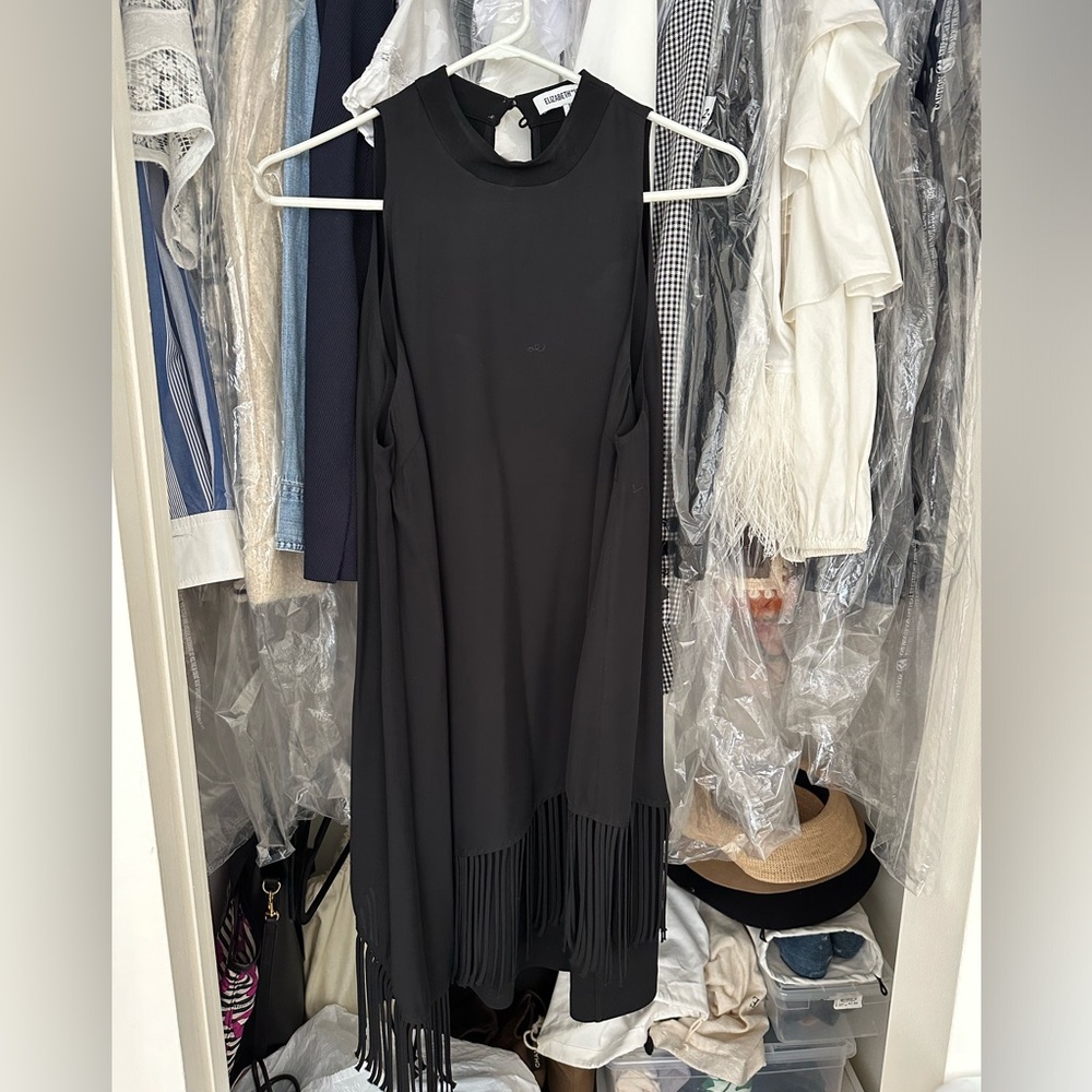 Elizabeth and James black fringe dress